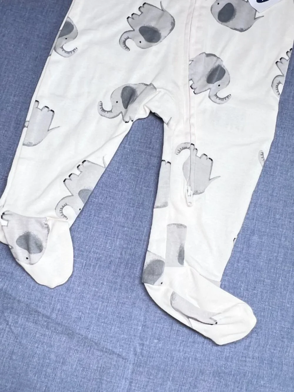 *NWT* Old Navy Sleep & Play Elephant Footed Zipper PJs Size 6-9m